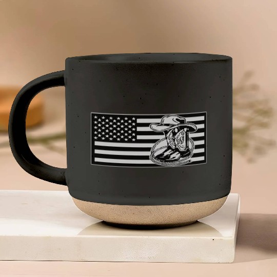 American Cowboy Flag LIKE US ON FB # Pottery Mugs