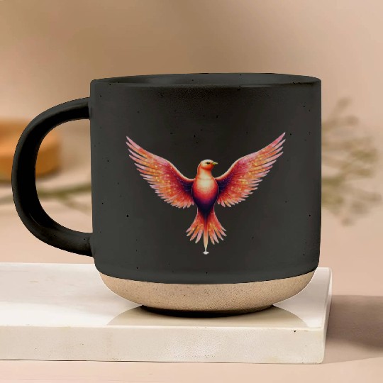 Celestial Flamebird Pottery Mugs