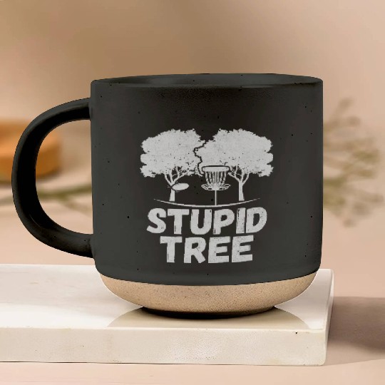 Stupid Tree Disc Golf Humor Funny Frisbee Golfer Pottery Mugs