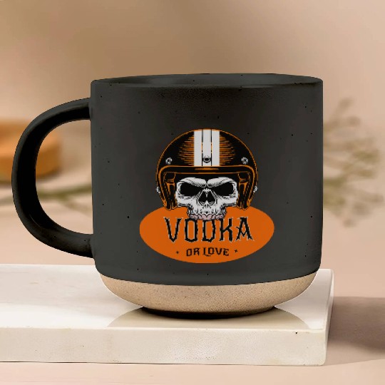v is for vodka valentines VODKA RIDER Pottery Mugs