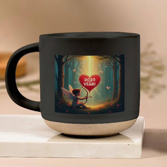 Cupid with heart and arrow 2025 is my year Pottery Mugs