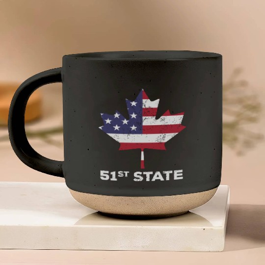 Canada 51st State United States Funny Trump Quote Pottery Mugs