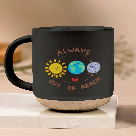 Always out of reach - sun and moon Pottery Mugs
