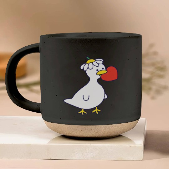 Silly Goose in Love Pottery Mugs