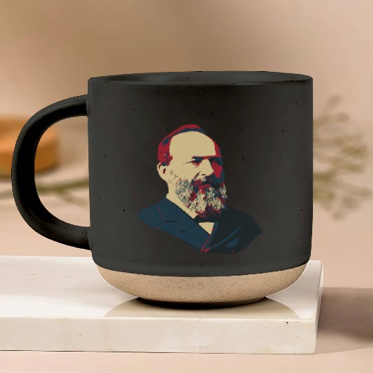 President James Abraham Garfield Pottery Mugs