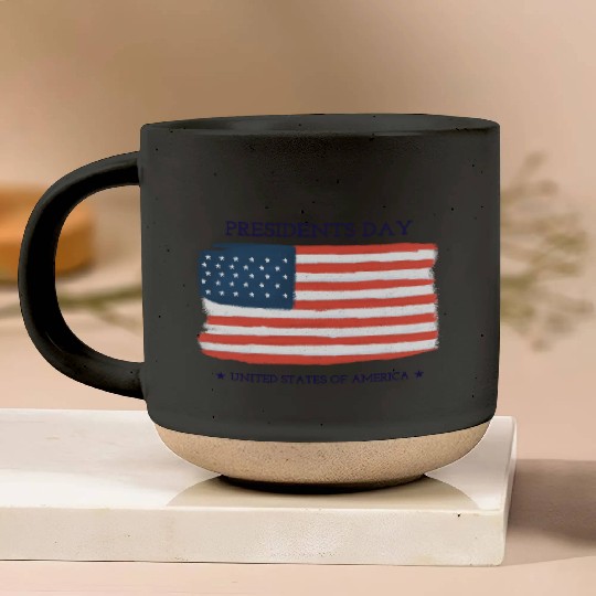 US flag.Presidents Day Pottery Mugs