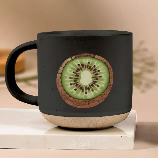 Kiwi Freshness In Green Pottery Mugs