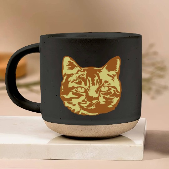 Cat Lover Realistic Pet Face Cute Cool Kitten Head Pottery Mugs