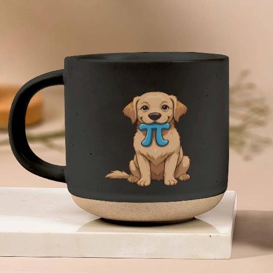 Pi Day Dog With Pi Symbol Math Nerd Pottery Mugs