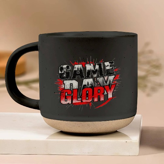 Game Day Glory Intense Bold Sports Design Pottery Mugs