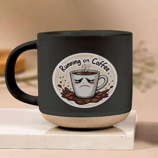 Running on Coffee & Sarcasm – Caffeine Lover Pottery Mugs