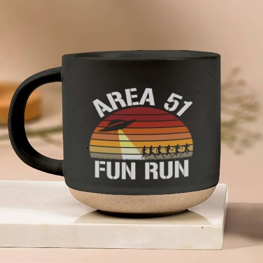 Area 51 Fun Run I Aliens UFO Roswell Alien Pottery Mugs