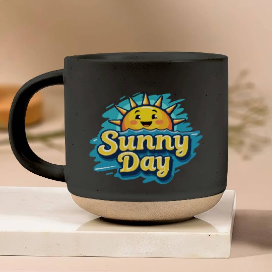 Sunny Day Sun Summer Vacation Pottery Mugs