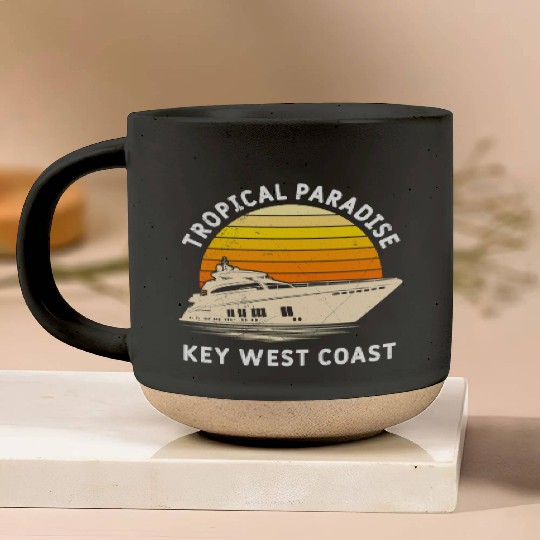 Florida TROPICAL PARADISE KEY-WEST COAST Pottery Mugs