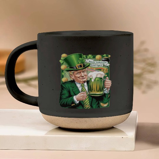 Make St Patrick's Day Great Again Trump Pottery Mugs