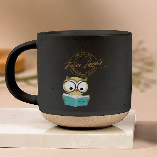 The Wise Coaching Owl Pottery Mugs by Tavia Linen