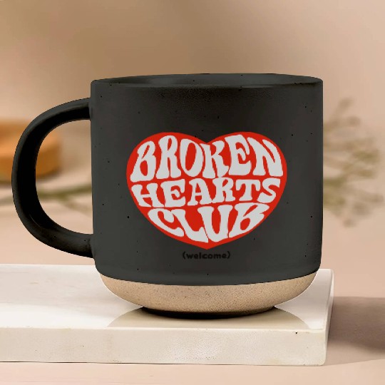 Broken Hearts Club Pottery Mugs