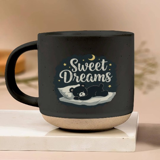Teddy Bear Sweet Dreams Official Sleep Pottery Mugs