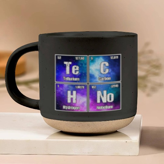 Techno Periodic Table – Perfect Rave & Festival Pottery Mugs