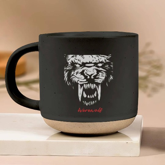 Fierce Werewolf Roar Pottery Mugs