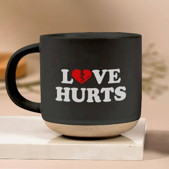 love hurts Pottery Mugs