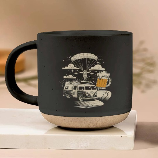 Skydive & Road Trip | Adventure & Freedom Pottery Mugs