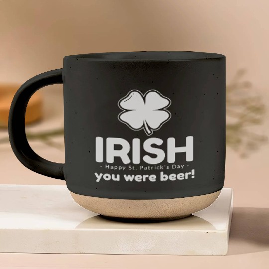 Irish you were beer Pottery Mugs