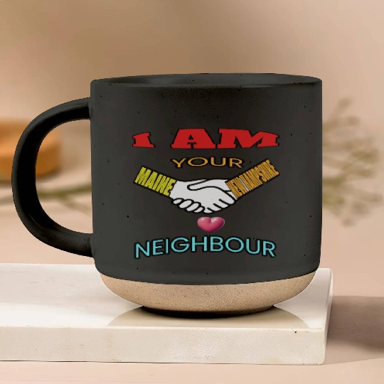 I AM YOUR NEIGHOUR MAINE AND NEW HAMPSHIRE Pottery Mugs