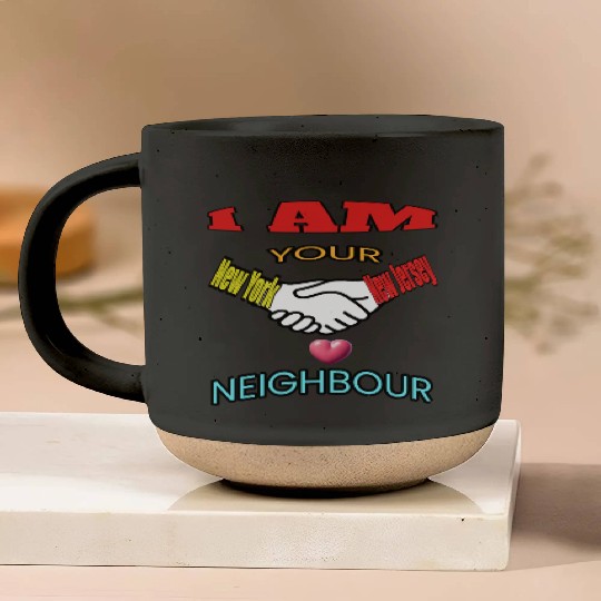 I AM YOUR NEIGHOUR NEW YORK AND NEW JERSEY Pottery Mugs