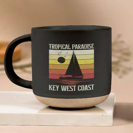 Florida TROPICAL PARADISE KEY-WEST COAST Pottery Mugs