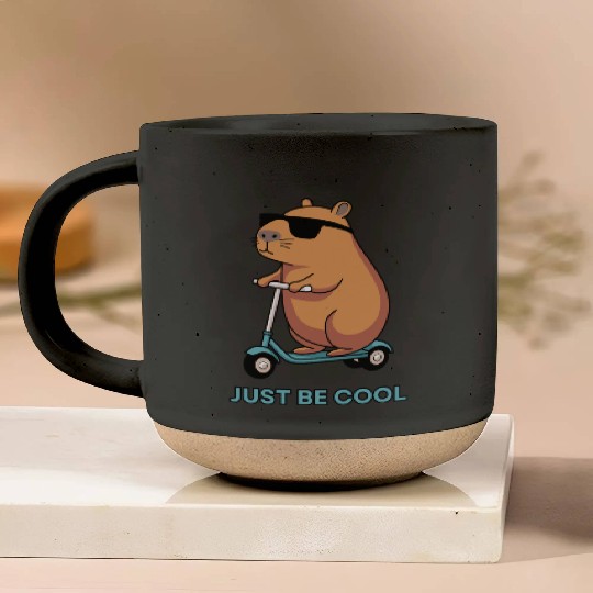 Just Be Cool – Chill & Funny Capybara Design! Pottery Mugs