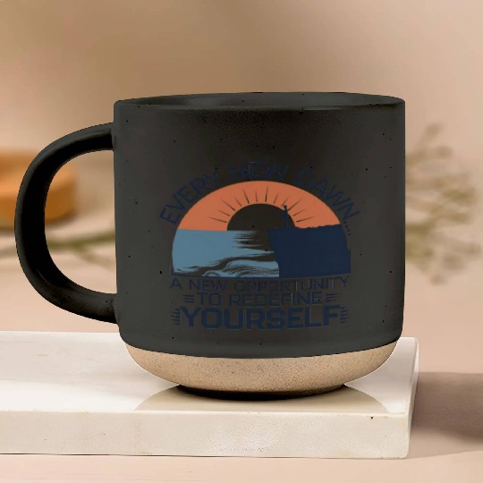 Every New Dawn Inspirational Sunset Design Pottery Mugs