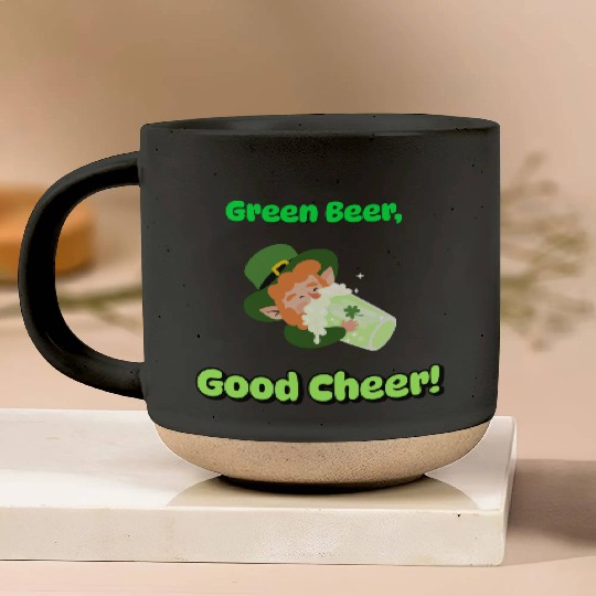 Green Beer Good Cheer Pottery Mugs