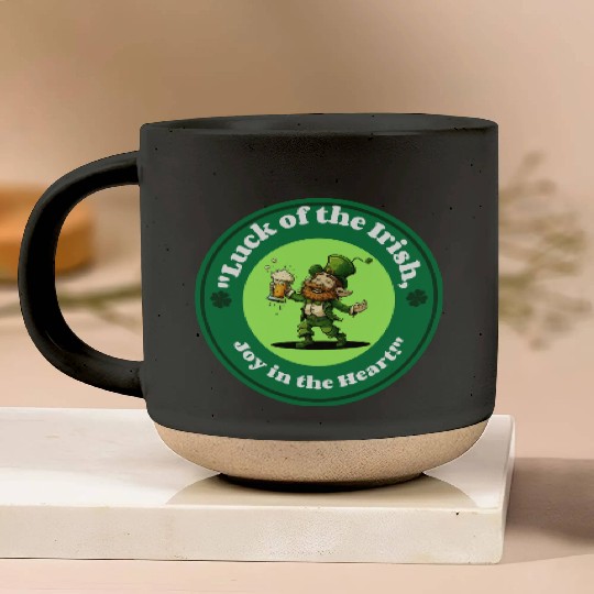 luck of the irish joy in the heart Pottery Mugs