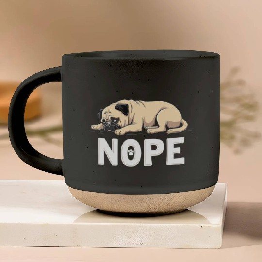 Pug Pug Dog Fauer Dog Nope Mops Saying Pottery Mugs