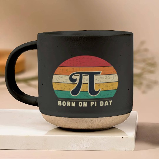 Retro Vintage Born in March Pi Day Pottery Mugs | Funny