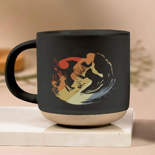 Vintage Basketballer Pottery Mugs