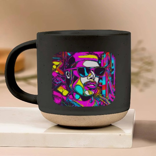 Neon Style 80s Retro Party Color Glow Pottery Mugs