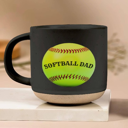 Softball Dad Pottery Mugs