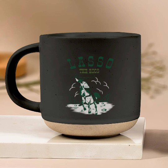 Lasso The Eggs Easter Cowboy Pottery Mugs