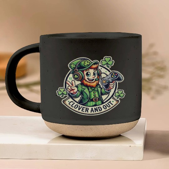 Clover And Out St. Patrick's Day Gaming Fun Pottery Mugs