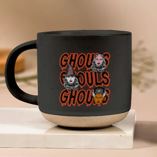 Ghouls, Ghouls, Ghouls Lady Horror Monster Mob Pottery Mugs