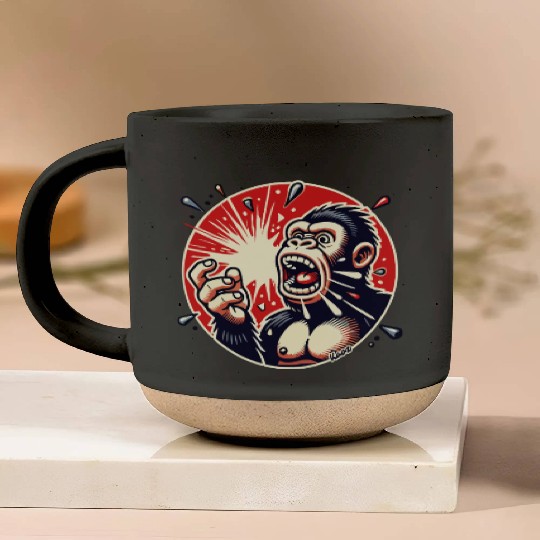 Panic Gorilla Balloon Pop Pottery Mugs