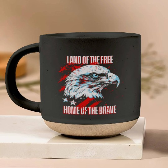 Land of the Free - Home of the Brave American Pottery Mugs