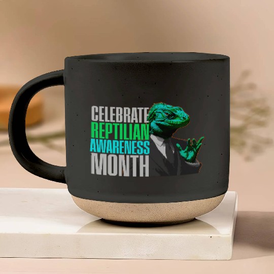 Reptilian Awareness Month Lizard People Pottery Mugs