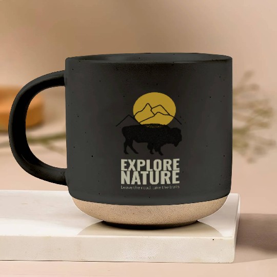 EXPLORE NATURE BUFFALO Pottery Mugs