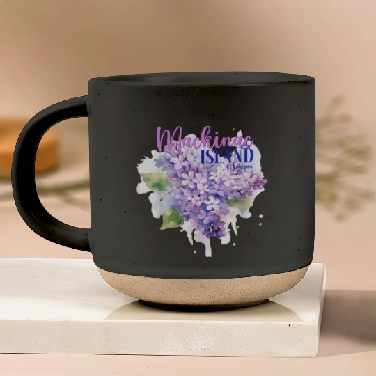 Mackinac Island Michigan Lilacs Lilac Festival Sta Pottery Mugs
