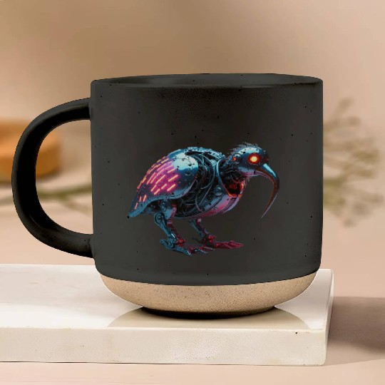 Kiwi Bird Constructed Pottery Mugs