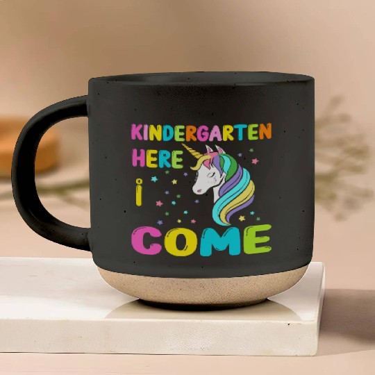Kindergarten Here I come Back to School Unicorn Pottery Mugs