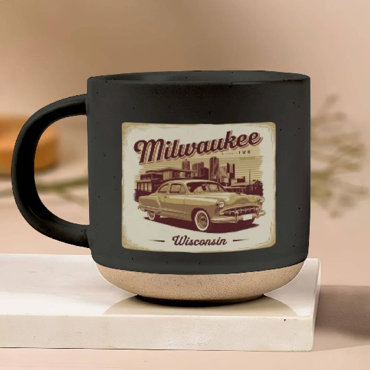 Milwaukee Souvenir and Travel Gift Idea Pottery Mugs